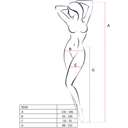 PASSION - S028 TIGHTS WITH GARTER