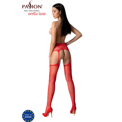 PASSION - S028 TIGHTS WITH GARTER