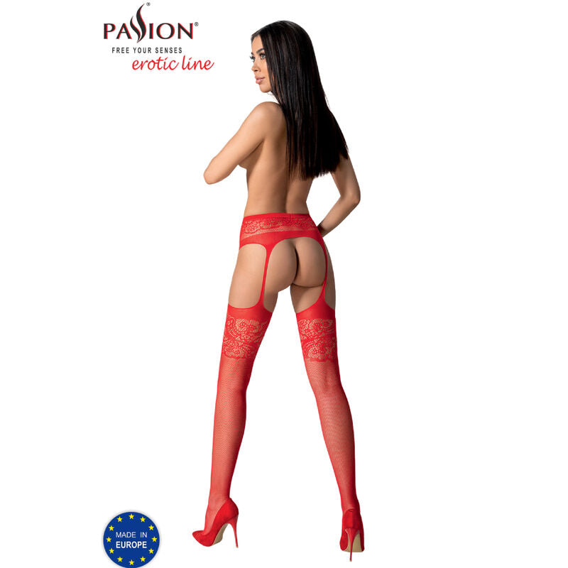PASSION - S029 TIGHTS WITH GARTER