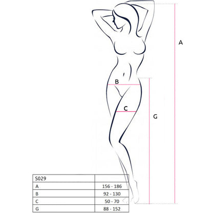PASSION - S029 TIGHTS WITH GARTER