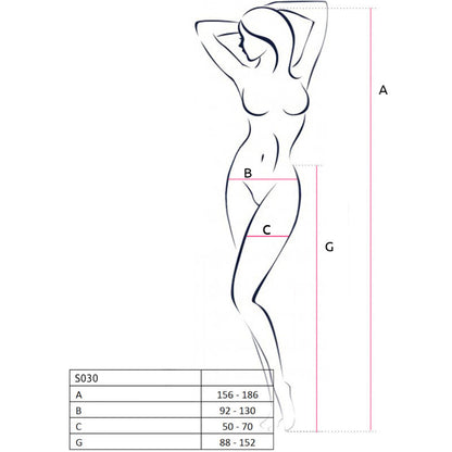 PASSION - S030 TIGHTS WITH GARTER