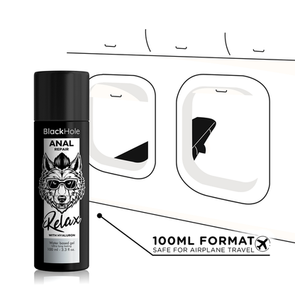 BLACK HOLE - EAU DE RÉPARATION ANALE À BASE D'EAU DÉTENTE À L'HYALURON 100 ML