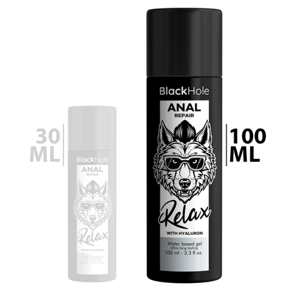BLACK HOLE - EAU DE RÉPARATION ANALE À BASE D'EAU DÉTENTE À L'HYALURON 100 ML
