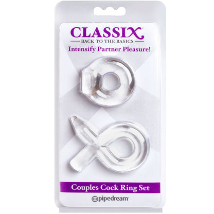 CLASSIX - SET FOR COUPLES 2 RINGS PENIS TRANSPARENT