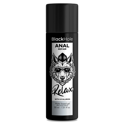 BLACK HOLE - RÉPARATEUR ANAL À BASE D'EAU DÉTENTE AVEC ACIDE HYALURONIQUE 30 ML