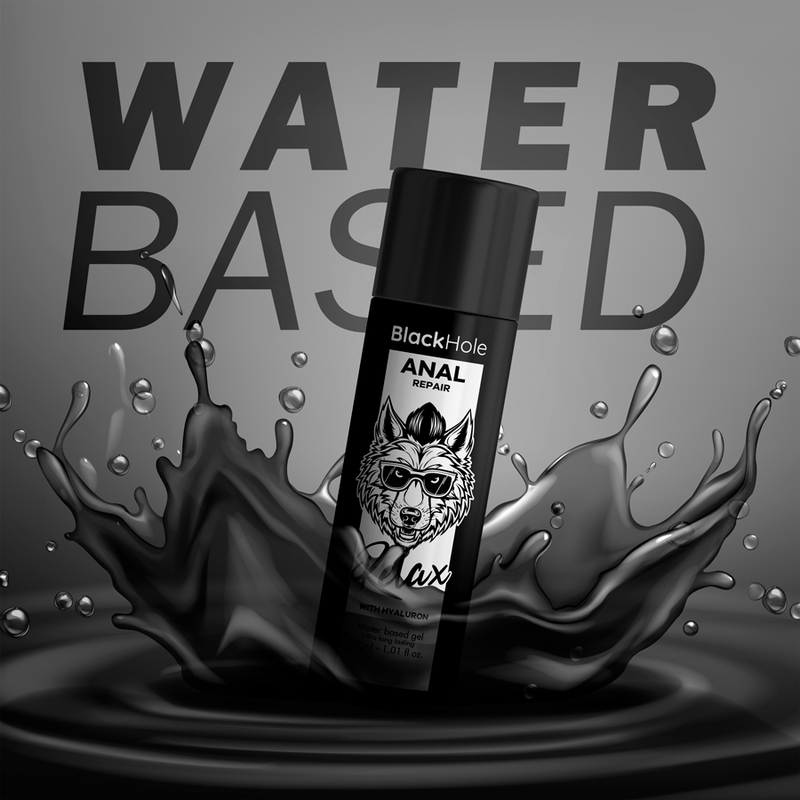BLACK HOLE - RÉPARATEUR ANAL À BASE D'EAU DÉTENTE AVEC ACIDE HYALURONIQUE 30 ML
