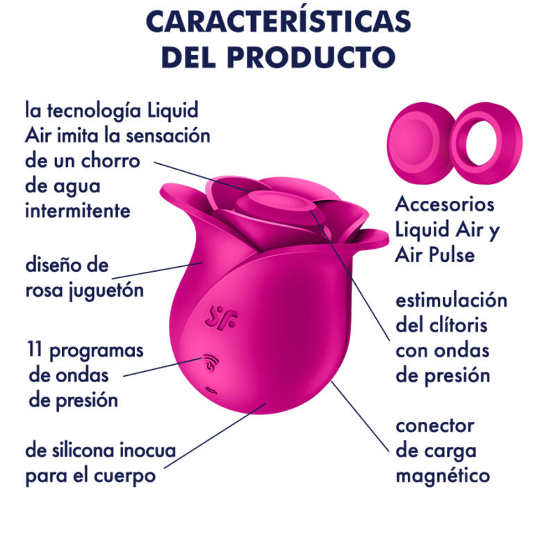 SATISFYER - VIBREUR STIMULATEUR CLITORIDIEN AIR PULSE PRO 2 MODERN BLOSSOM