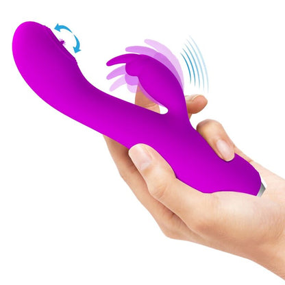 PRETTY LOVE - RACHEL RECHARGEABLE VIBRATOR WITH PURPLE SUCTION CUP