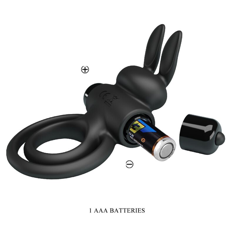 PRETTY LOVE - VIBRATOR III RABBIT RING FOR BLACK PENIS