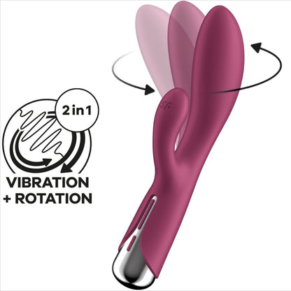 SATISFYER - SPINNING RABBIT 1 CLITORIS AND G-SPOT STIMULATION