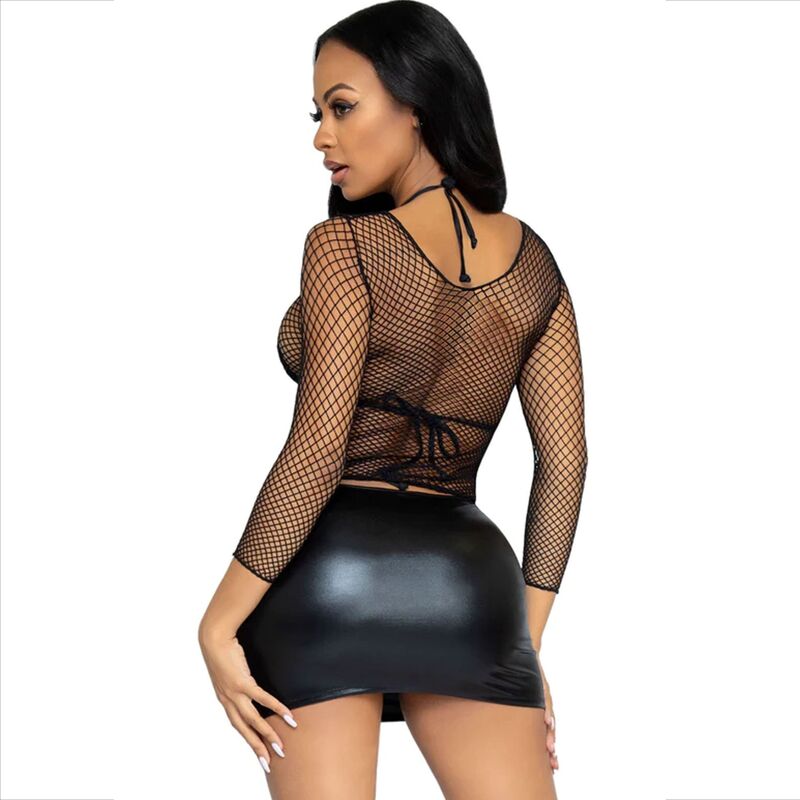 LEG AVENUE - FISHNET LONG SLEEVE T-SHIRT