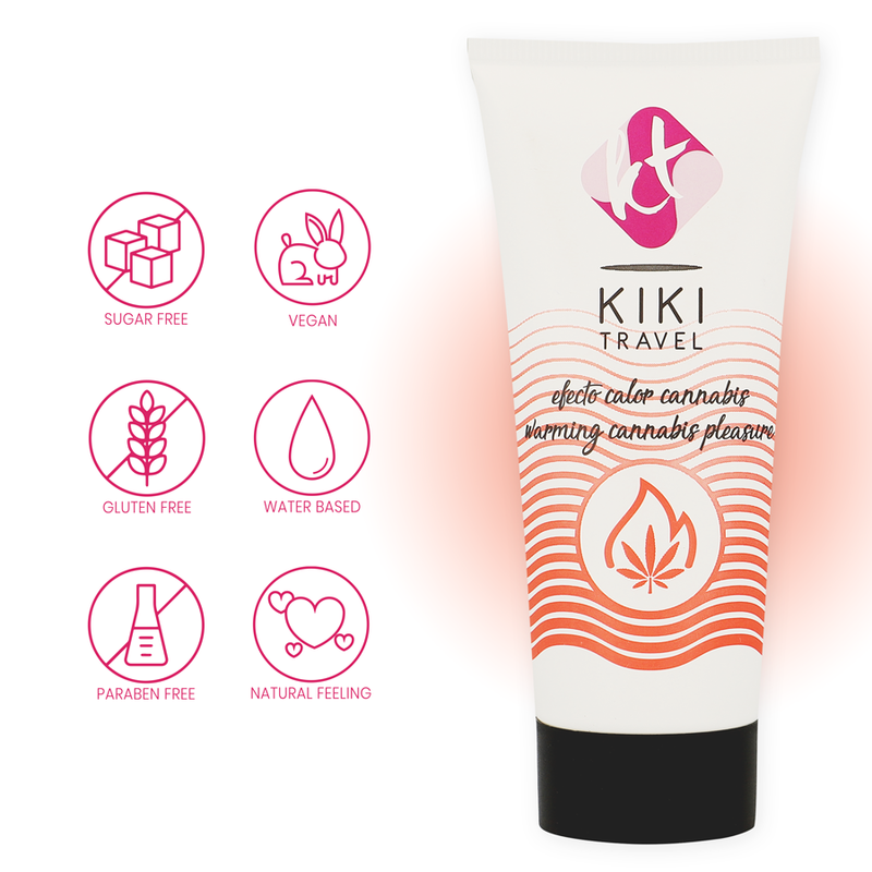 KIKÍ TRAVEL - LUBRICANTE EFECTO CALOR CANNABIS 50 ML