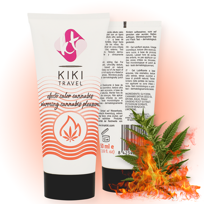 KIKÍ TRAVEL - LUBRICANTE EFECTO CALOR CANNABIS 50 ML