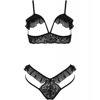 PASSION - DOLLY SET TWO PIECES BLACK L/XL