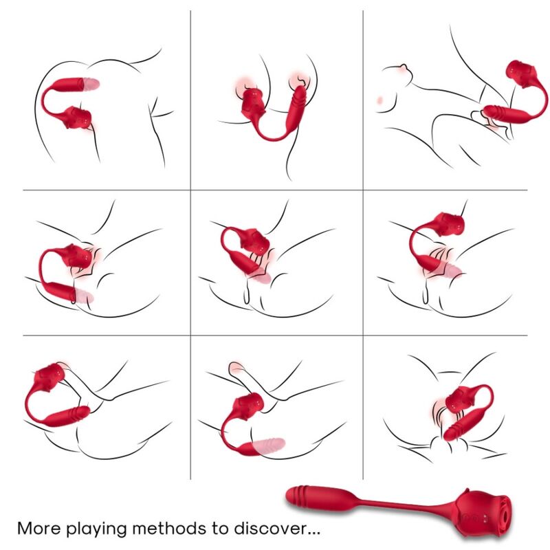 ARMONY - ROSEKNIGTH CLITORIS SUCKER & VIBRATOR RED