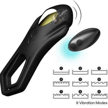 ARMONY - VIBREUR ROADSTER DOUBLE ANNEAU TÉLÉCOMMANDE NOIR