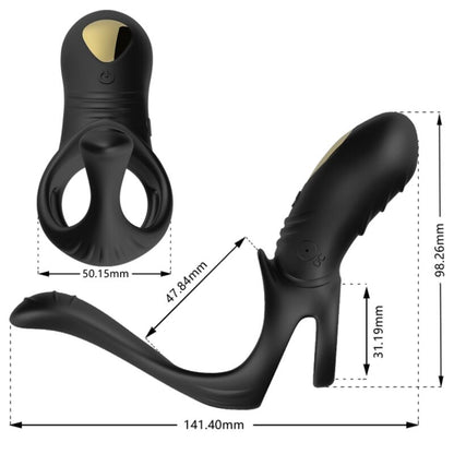 ARMONY - JOY JUMPER RINGVIBRATOR FÜR PAARE &amp; ANALPLUG FERNBEDIENUNG SCHWARZ