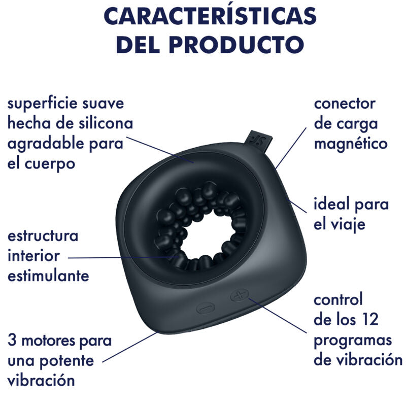 SATISFYER - MASTURBATEUR ANNEAU DE POUSSÉE ET VIBRATEUR