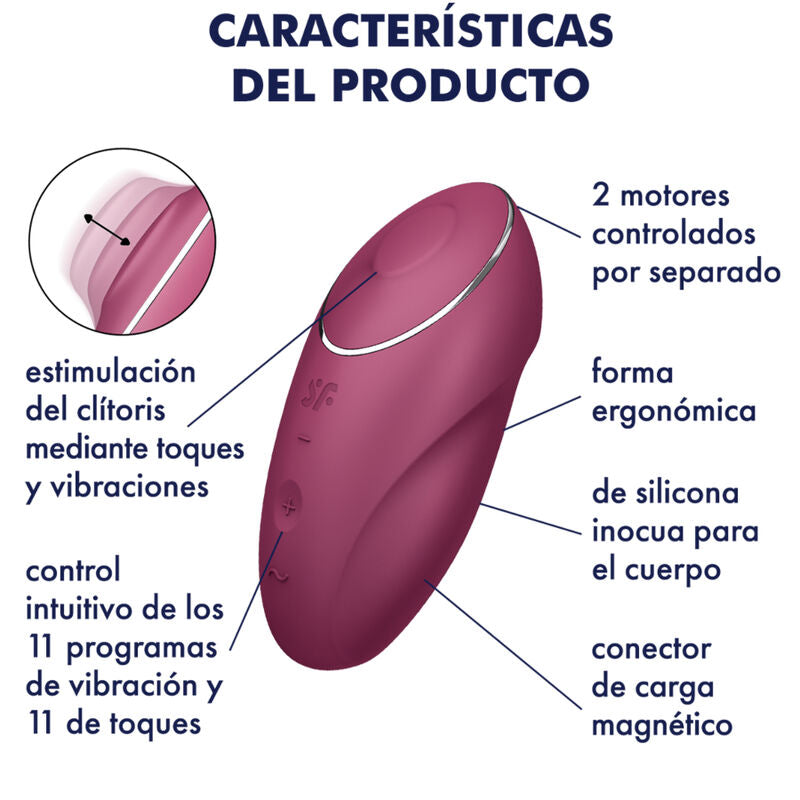 SATISFYER - TAP & CLIMAX 1 LAY-ON VIBRATOR