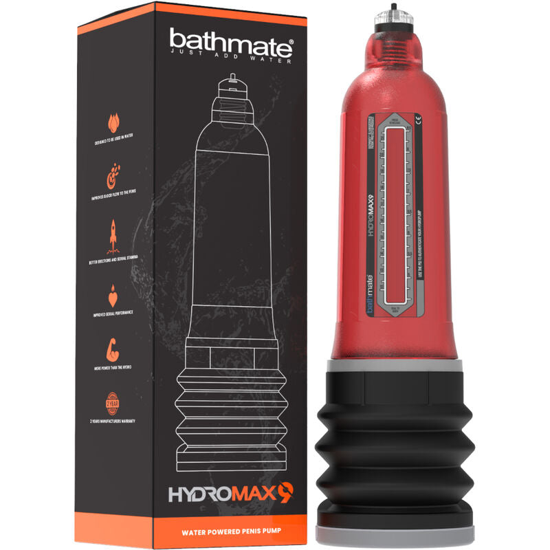 BATHMATE - POMPE D'AUGMENTATION DE PÉNIS HYDROMAX 9 ROUGE