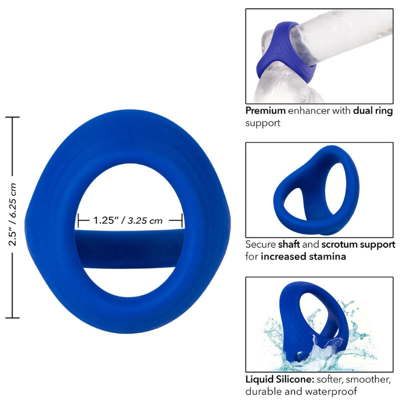 ADMIRAL - COCK BALL DUAL RING BLUE