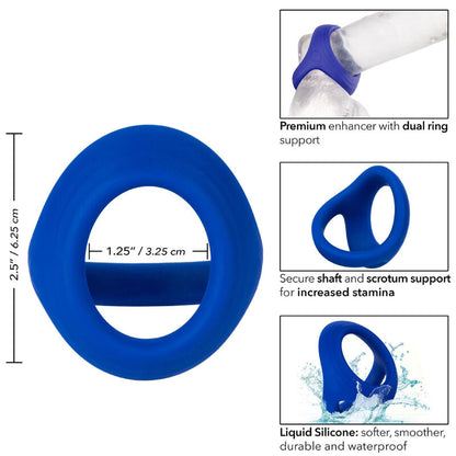 ADMIRAL - COCK BALL DUAL RING BLUE