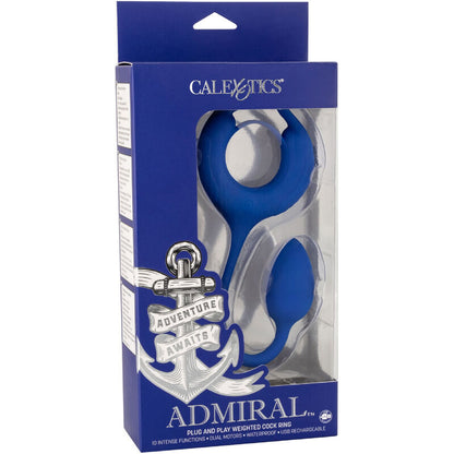 CALEXOTICS - ADMIRAL WEIGHTED COCK RING BLUE