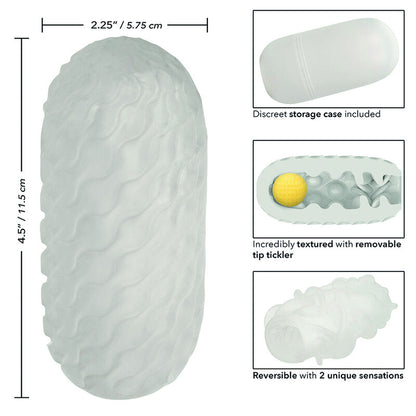 CALEXOTICS - MASTURBATEUR SQUISHY RÉVERSIBLE BOUNDLESS GRIS