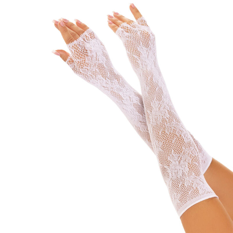 LEG AVENUE - FLORAL NETWORK FINGERLESS GLOVES