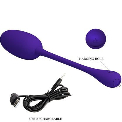 PRETTY LOVE - HUEVO VIBRADOR RECARGABLE KNUCKER PÚRPURA
