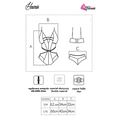 LIVCO CORSETTI FASHION - HAWAIN LC 90665 BODY BLACK L/XL