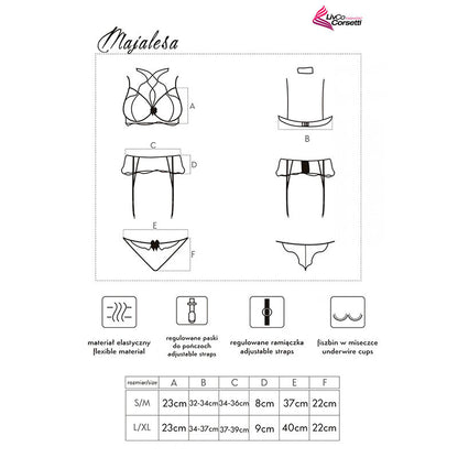LIVCO CORSETTI FASHION - MAJALESA LC 90526 SUJETADOR + LIGUERO + BRAGUITA