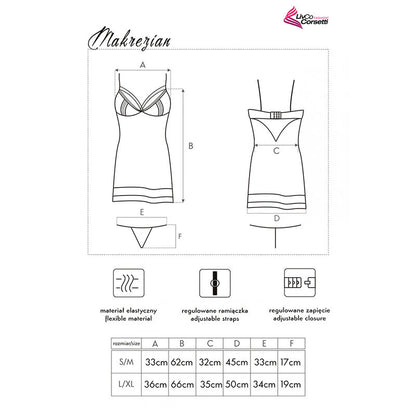 LIVCO CORSETTI FASHION - MAKREZIAN LC 90545 SHIRT + PANTY BLACK L/XL