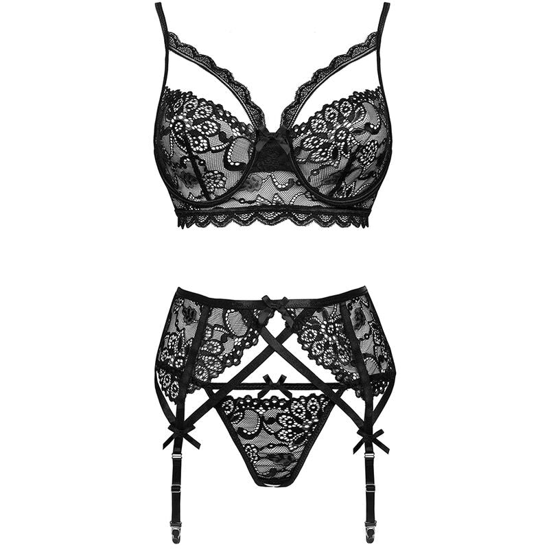 LIVCO CORSETTI FASHION - MORIDAM LC 90552 BRA + GARTER BELT + PANTY