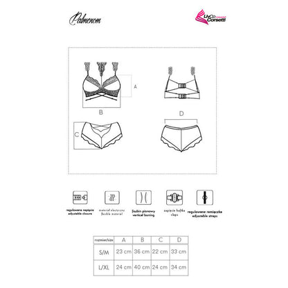 LIVCO CORSETTI FASHION - PALMENOM LC 90614 BRA + PANTY