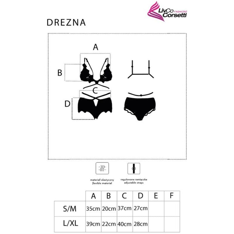 LIVCO CORSETTI FASHION - DREZNA LC 90733 BRA + PANTY