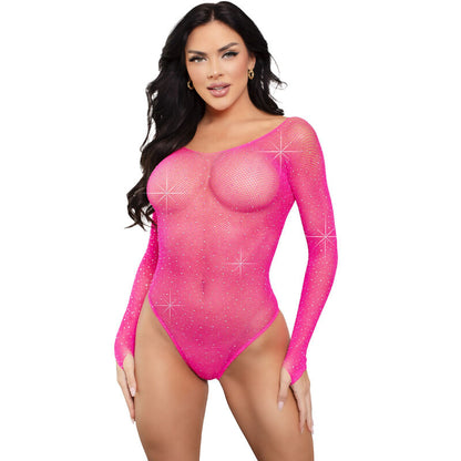 LEG AVENUE - CRYSTALIZED LONG SLEEVE BODYSUIT