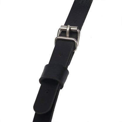 SUBBLIME - ARNÉS CORPORAL CON TIRAS AJUSTABLES DE CUERO NEGRO TALLA ÚNICA