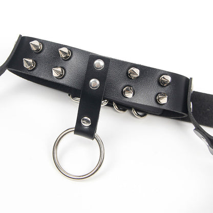 SUBBLIME - SUJETADOR TIPO ARNÉS Y COLLAR CON CADENAS TALLA ÚNICA