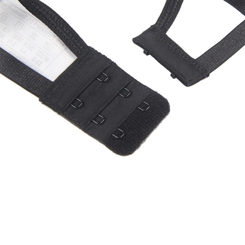 SUBBLIME - SET OF 3 PIECES BRA + THONG + LACE GARTER BLACK L/XL