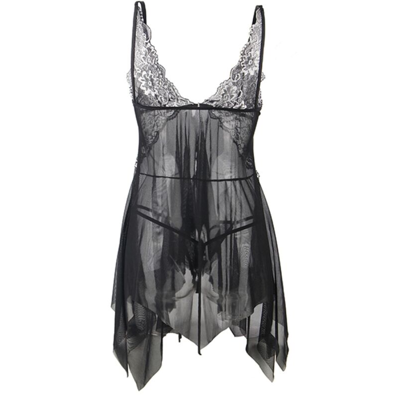 SUBBLIME - BABYDOLL FABRIC TULLE CHEST LACE