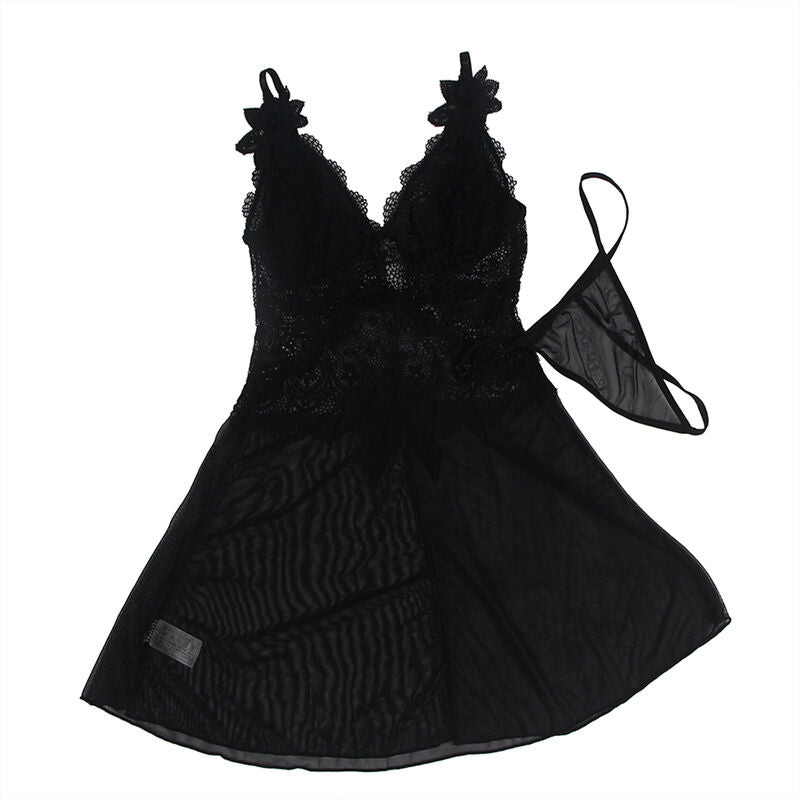 SUBBLIME - BABYDOLL TULLE FABRIC WITH LACE AND FLOWER DETAIL