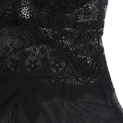SUBBLIME - BABYDOLL TULLE FABRIC WITH LACE AND FLOWER DETAIL
