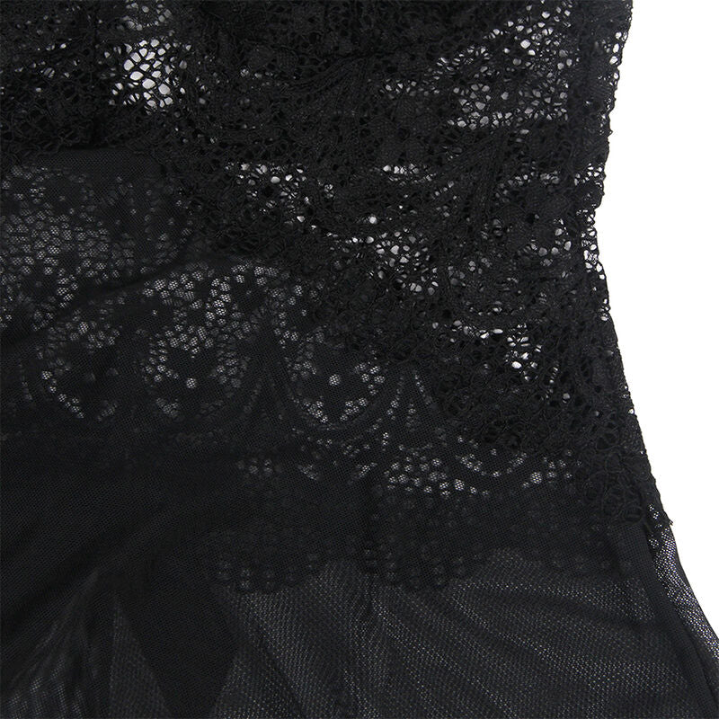 SUBBLIME - BABYDOLL TULLE FABRIC WITH LACE AND FLOWER DETAIL