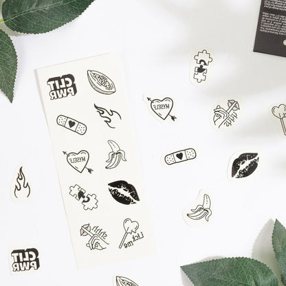 SECRET PLAY - LOT DE 10 TATOUAGES ÉPHÉMÈRES COLLECTION CANDY