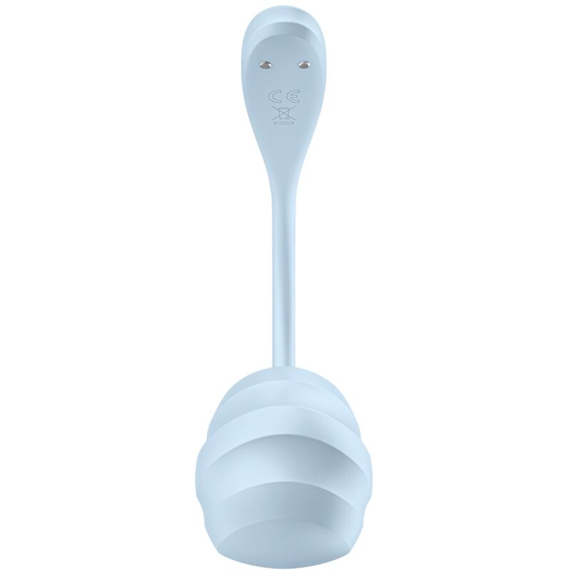 SATISFYER - STIMULATEUR POINT G PÉTALE LISSE BLEU CIEL APPLICATION GRATUITE