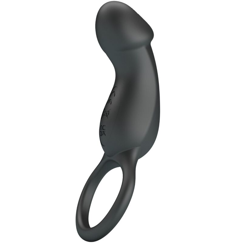 PRETTY LOVE - BLACKNEY PENIS RING WITH BLACK VIBRATOR PLUG