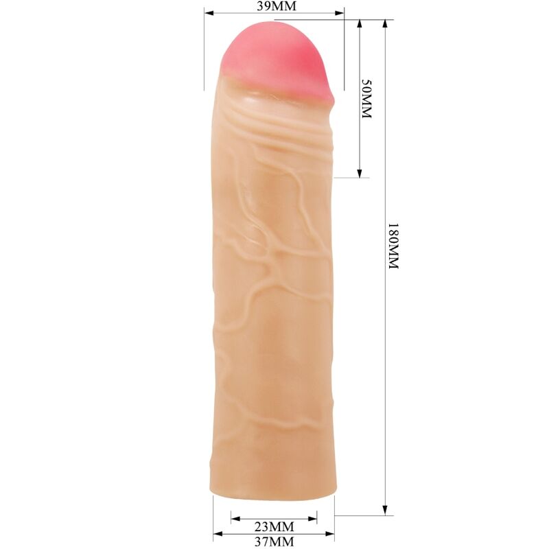 PRETTY LOVE - FUNDA EXTENSORA DE PENE CHANE COLOR CARNE