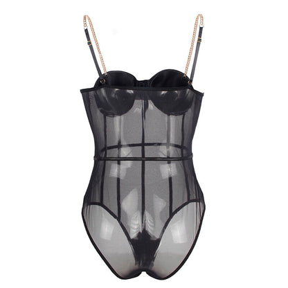 SUBBLIME - CHAIN SUSPENDERS BODYSUIT