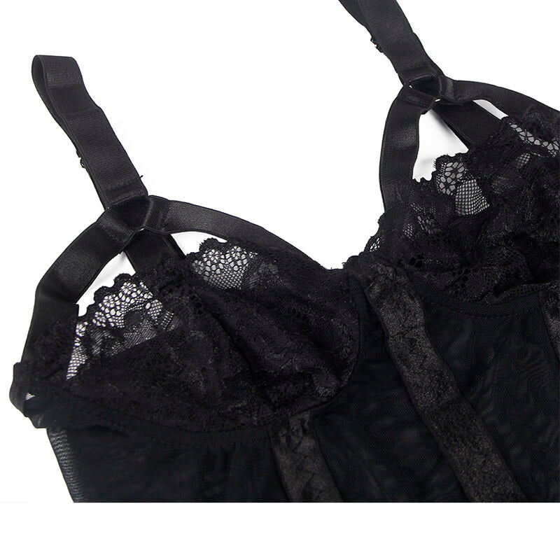 SUBBLIME - TEDDY WITH GARTER STRAP DETAIL CHEST
